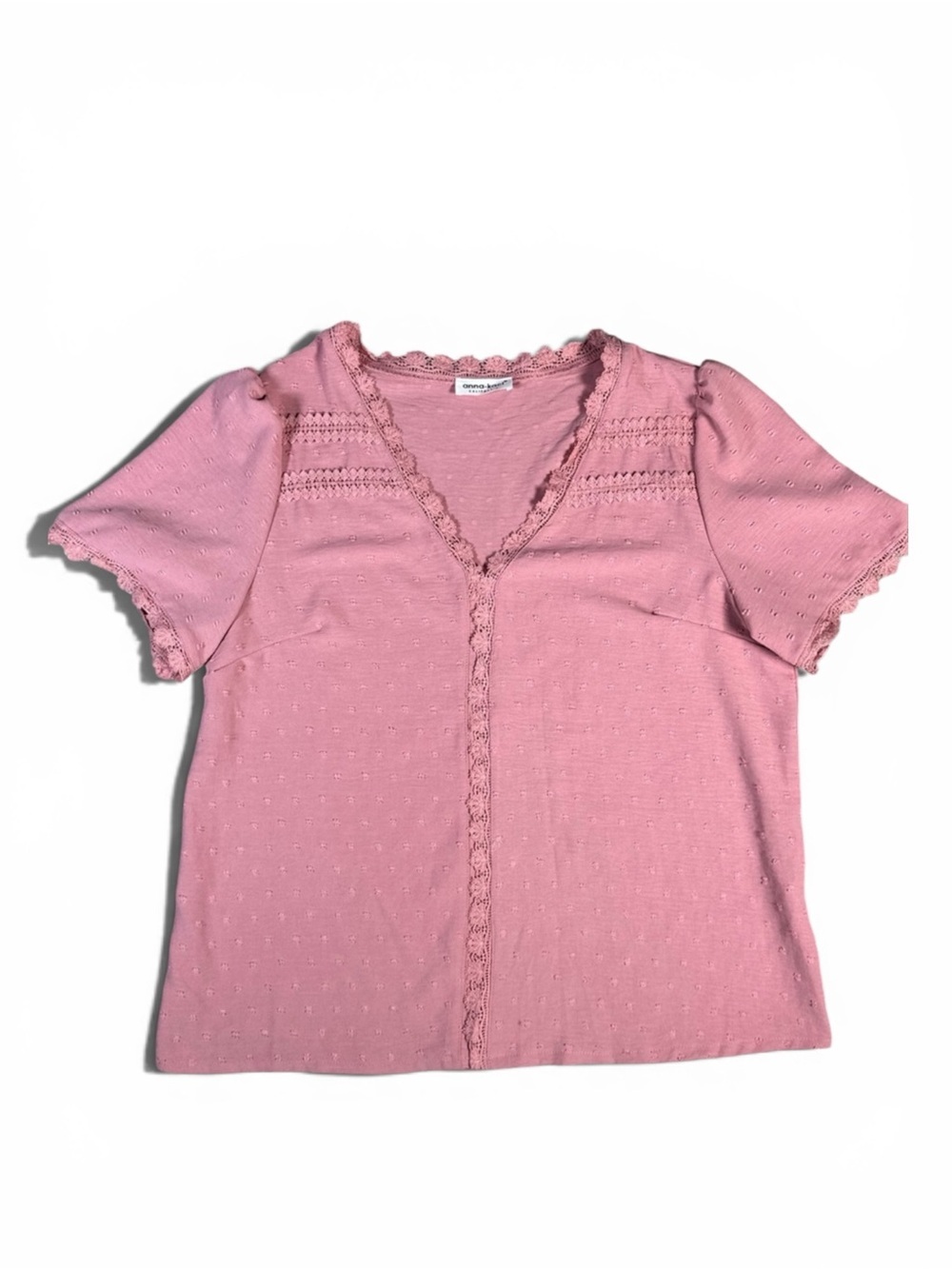 Anna Kaci Blouse Blush Pink Size Large